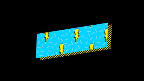 Icône Orage Isolé Sur Fond Noir — Video