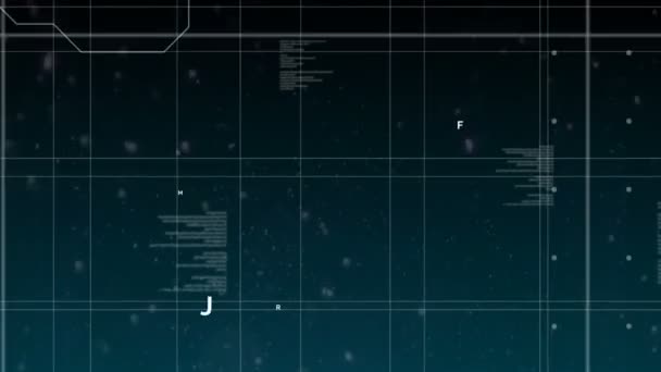 Vídeo Gerado Digitalmente Tela Interface Codificação — Vídeo de Stock