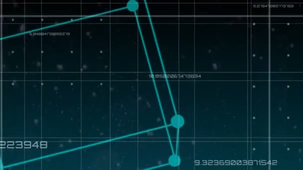 Vídeo Gerado Digitalmente Tela Interface Geométrica — Vídeo de Stock