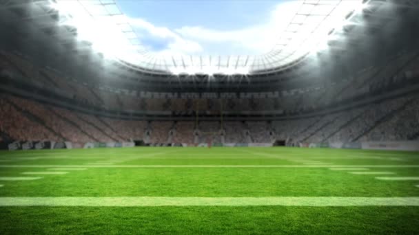 Digitally Generated Video Football Stadium Spectator — Stock Video