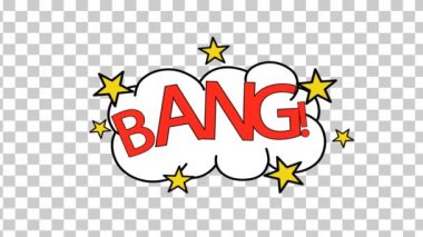 Dijital olarak oluşturulan video konuşma balonu patlama 