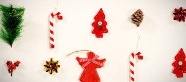 Noel süsler beyaz arka plan