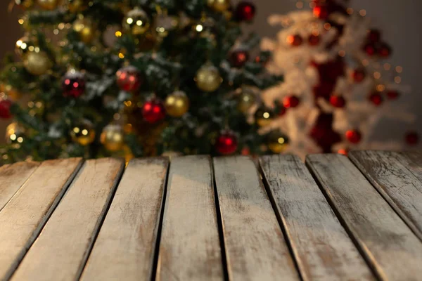 Árbol Navidad Desenfocado Con Espacio Copia —  Fotos de Stock