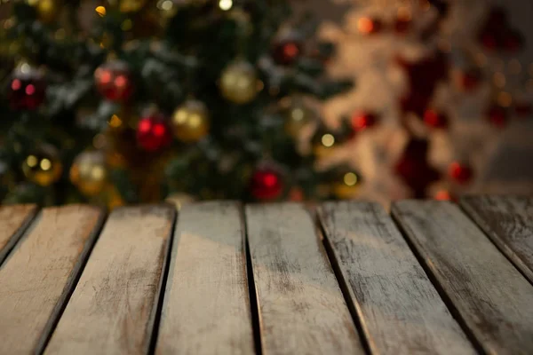 Rozostřený Vánoční Strom Kopií Prostor — Stock fotografie