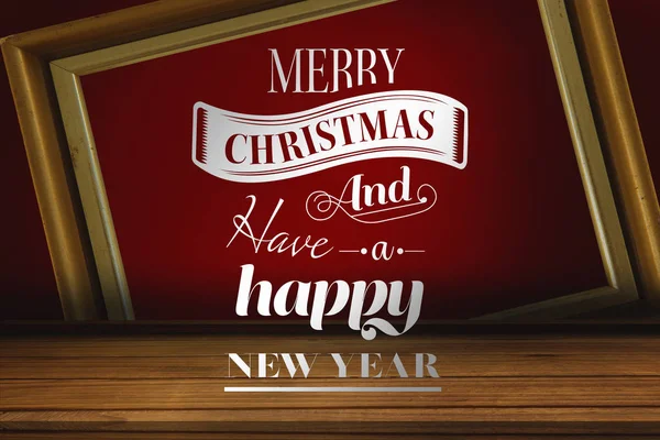 Merry Christmas Message Red White Background — Stock Photo, Image