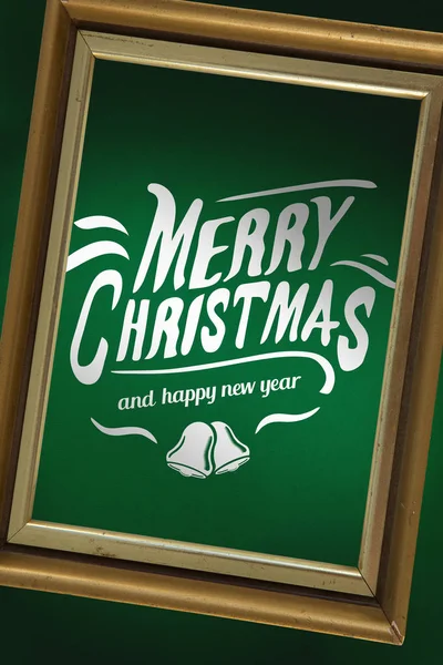 绿色背景圣诞快乐信息 — 图库照片
