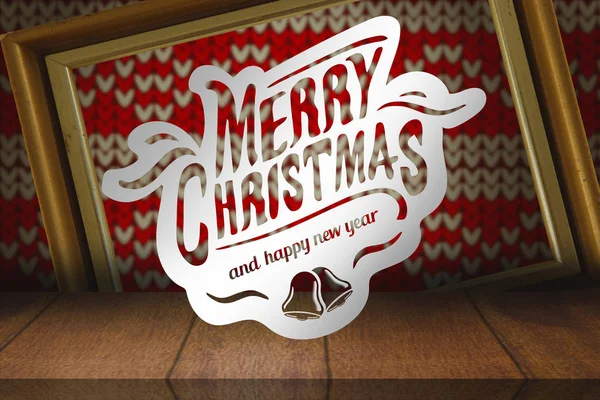 Merry Christmas Message Surface Wooden Plank — Stock Photo, Image