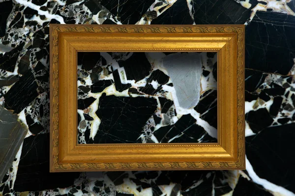 현대적인 대리석 표면에 프레임 — 스톡 사진