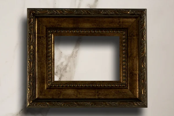 Empty Photo Frame Modern Marble Surface — Stock Photo, Image