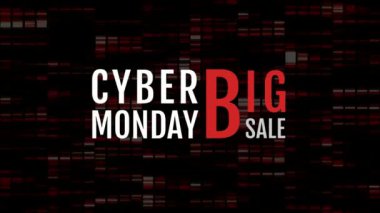 Dijital olarak cyber Pazartesi işareti ışıklı bir arka plana dayanır, oluşturulan