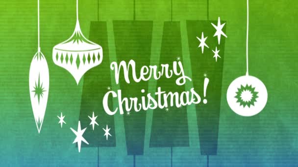 Digitalmente Gerado Texto Natal Alegre Com Decoração Natal — Vídeo de Stock