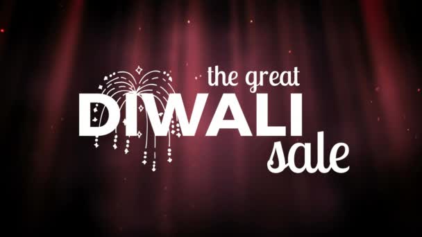 Digitalt Genererade Diwali Försäljning Mot Digital Bakgrund — Stockvideo