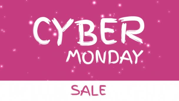 Vidéo Générée Numériquement Texte Cyber Monday Sur Fond Coloré — Video