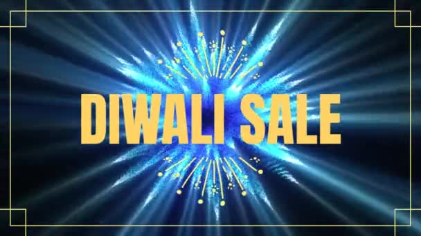 Vídeo Generado Digitalmente Del Texto Diwali Sale Sobre Fondo Brillante — Vídeos de Stock