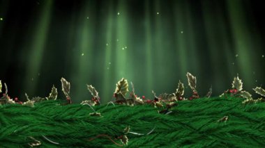 Noel Holly çelenk dijital bileşik ile hafif parçacıklar streams