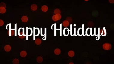 Mutlu tatiller metin ve Noel ışıkları dijital bileşik