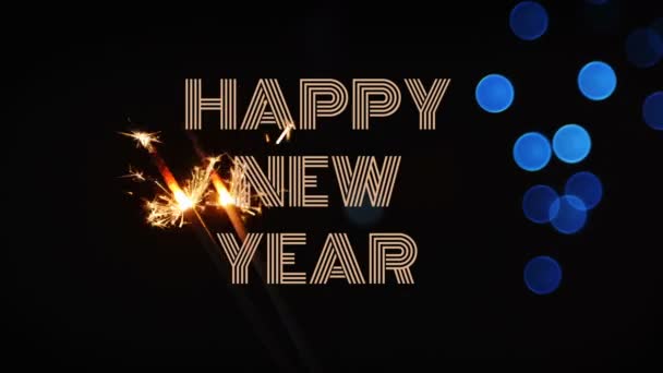 Digital Composite Happy New Year — Stock Video