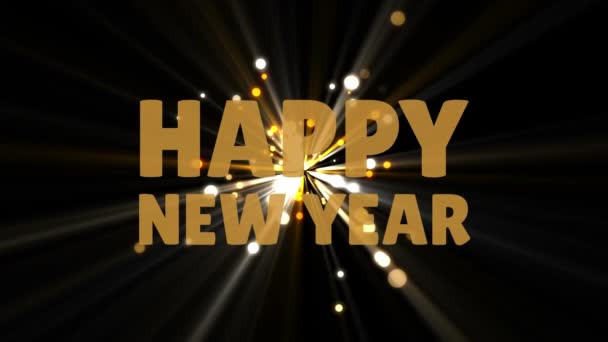 Composito Digitale Felice Anno Nuovo — Video Stock