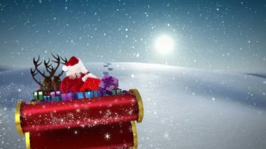 Noel Baba kızağının dijital bileşik