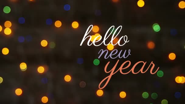Composito Digitale Felice Anno Nuovo — Video Stock