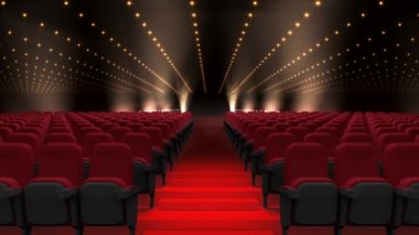 Sinema Koltukları Auditorium ışıkları yanıp sönen ile dijital bileşik