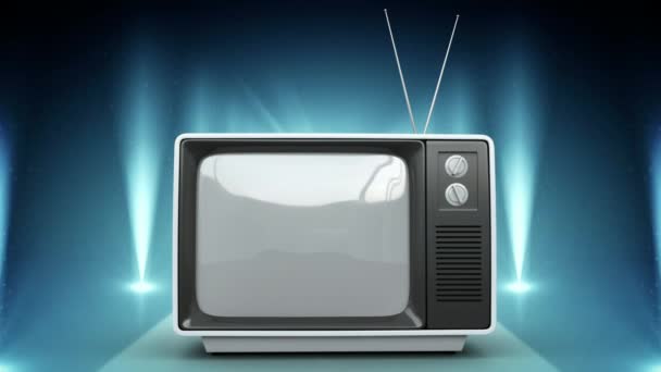 Compuesto Digital Televisión Con Luces Intermitentes — Vídeo de stock