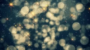 Yükseliyor kar bokeh açık Noel daireler ile dijital bileşik