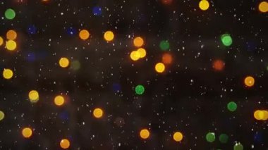 Kar üzerinde ışıklar açık resepsiyon ile video kompozisyon