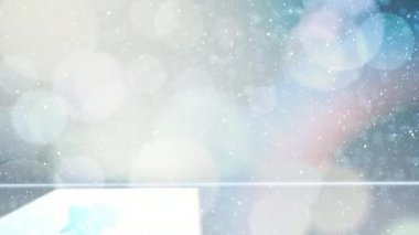 Yükseliyor kar bokeh açık Noel daireler ile dijital bileşik