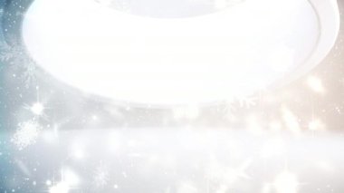 Yükseliyor kar bokeh açık Noel daireler ile dijital bileşik
