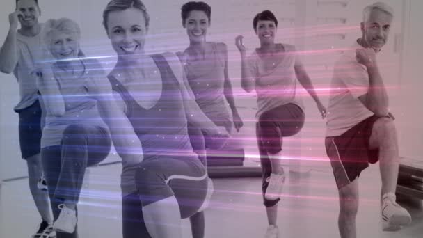 Composito Digitale Composizione Fitness — Video Stock