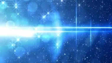 Yükseliyor kar dijital bileşik bokeh mavi ışık ile Noel çemberleri