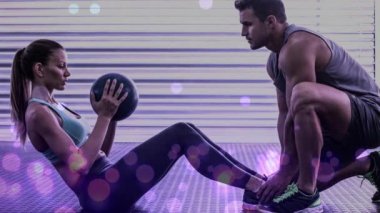 Rus büküm egzersiz yaparak uygun çiftin dijital bileşik 