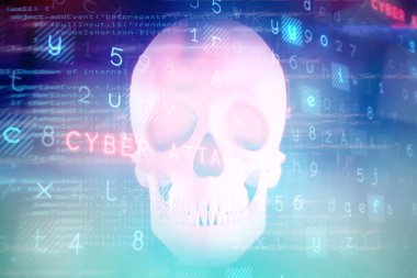 Virüs arka planı yakın çekim pembe kafatası