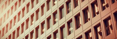 Dijital olarak değiştirilmiş görünümü modern ofis binası