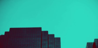 Dijital olarak değiştirilmiş görünümü modern ofis binası