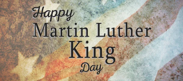 Щасливий День Мартіна Лютера Кінга Проти Закри Звалилися Прапора — стокове фото