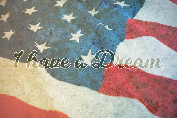 Aku Bermimpi Melawan Bendera Amerika Dengan Bintang Dan Garis Garis — Stok Foto