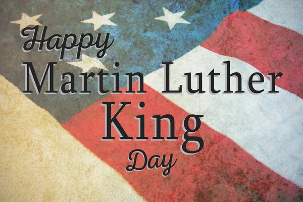 Martin Luther King Yang Bahagia Hari Melawan Close Bendera Nasional — Stok Foto