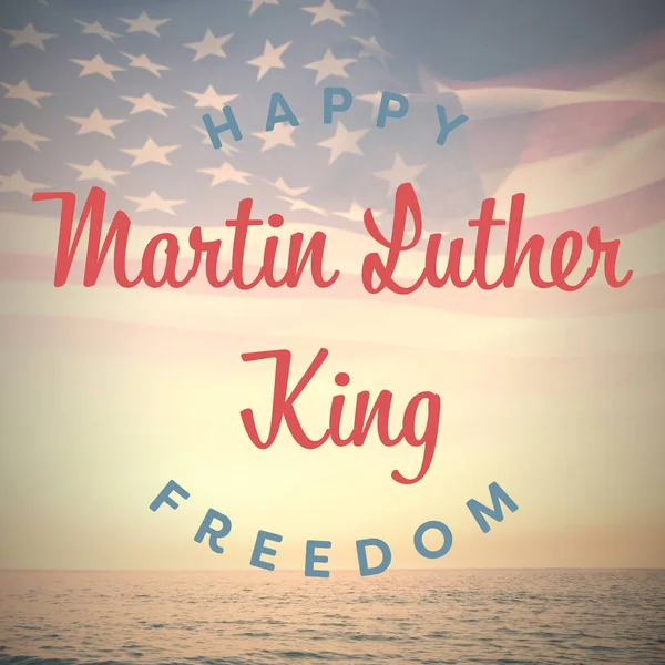Martin Luther King Yang Bahagia Kebebasan Terhadap Gambar Komposit Dari — Stok Foto
