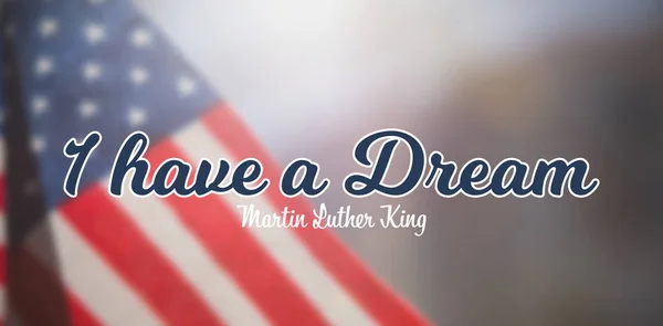 Ich Habe Einen Traum Gegen Amerikanische Flagge Restaurant — Stockfoto