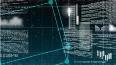 Dijital animasyon arabirimi ve bağlantı hattı. Programlama verilerde dijital teknoloji 