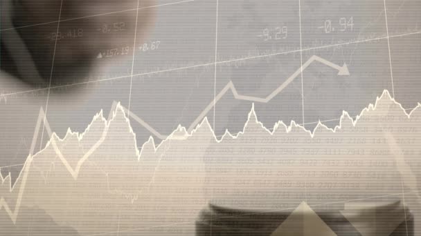 Animazione Digitale Concettuale Che Mostra Grafico Aziendale Giudici Martelletto Battere — Video Stock