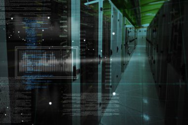 Grafik boş sunucu odası karşı