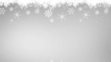 Dijital animasyon kar taneleri Gümüş arka plan karşı oluşturulan