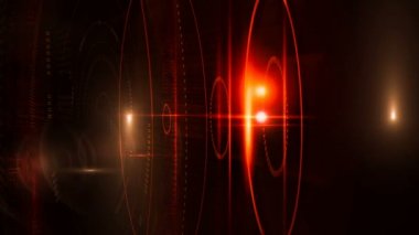 Dijital animasyon kırmızı ışık siyah bir arka plan karşı oluşturulan