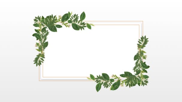Foto rámeček pro kopírování prostor s dekorativní rostlina proužky pozadí obdélník