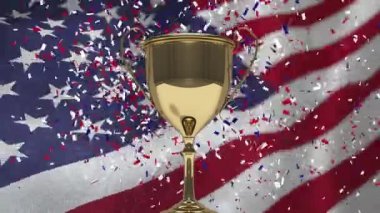 Birinci Throphy Amerikan bayrağı arka plan