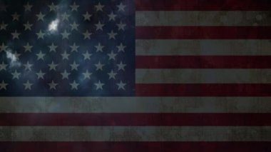 Animasyonlu gök gürültüsü fırtına arka plan animasyonlu Amerikan bayrağı