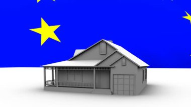 Animasyonlu Beyaz Saray'a karşı animasyonlu AB bayrak